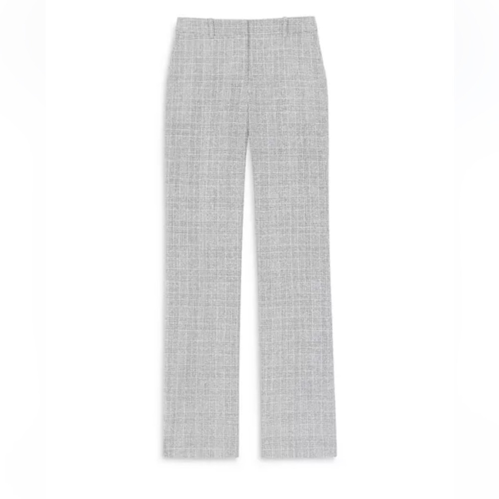 Lafayette 148 New York Sullivan Glen plaid wool blend boule’ Wide Leg Pants - Picture 8 of 16